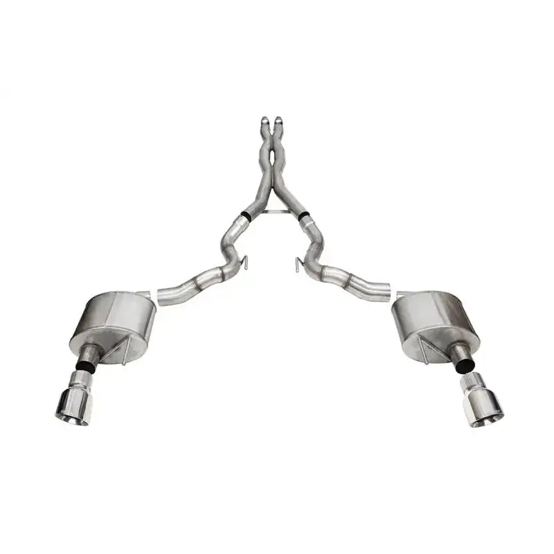 Corsa 2024 Ford Mustang GT Conv. Xtreme CatBack Ex. Sys. 3.0in Dual Rear Exit w/4.5in Pro Series Tip - Exhaust