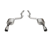 Dual stainless steel exhaust with straight cut tips for Ford Mustang GT dual rear exit upgrade