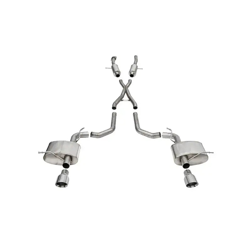 Corsa 21-22 Dodge Durango SRT Hellcat Cat-Back 2.75in Dual Rear Exit 4.5in Polished Pro-Series Tips - Truck & Automotive
