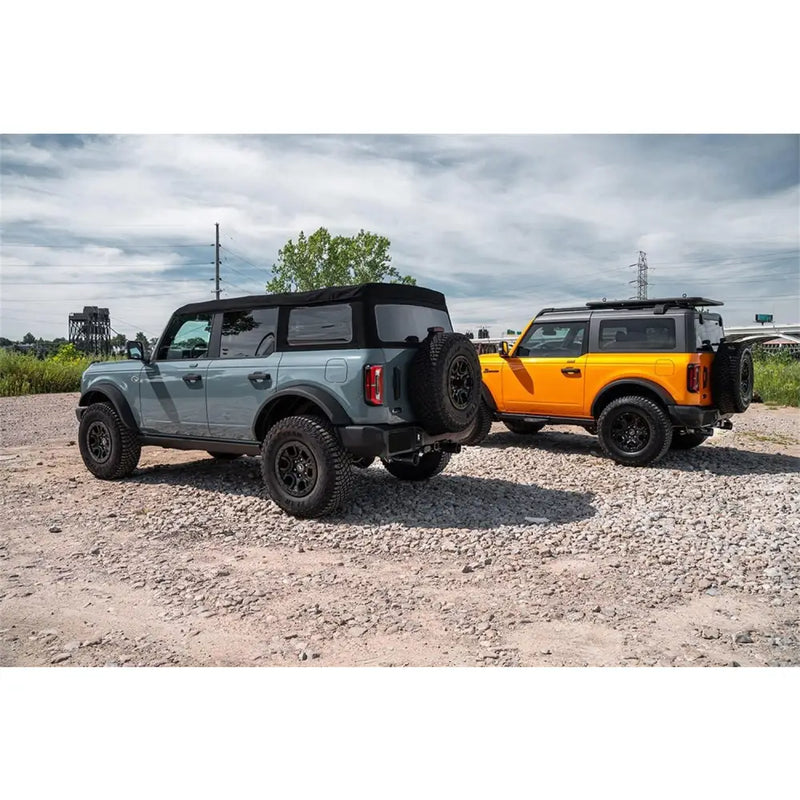 Corsa - 21-22 Ford Bronco 2.7L 4-Door 2.75in Cat-Back Dual Rear Exhaust w/ 4in Straight-Cut Black Tips (21210BPC) - RV and Auto Parts