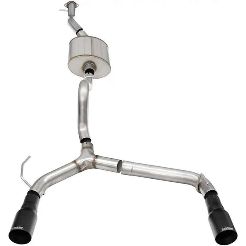 Corsa - 21-22 Ford Bronco 2.7L 4-Door 2.75in Cat-Back Dual Rear Exhaust w/ 4in Straight-Cut Black Tips (21210BPC) - RV and Auto Parts