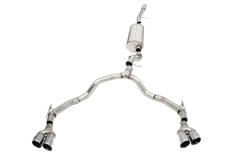 Corsa 21-22 Suburban/GMC Yukon XL 6.2L 4WD Dual Rear 3/2.75in Sport Cat-Back DW 4in Pol Tips - Truck & Automotive