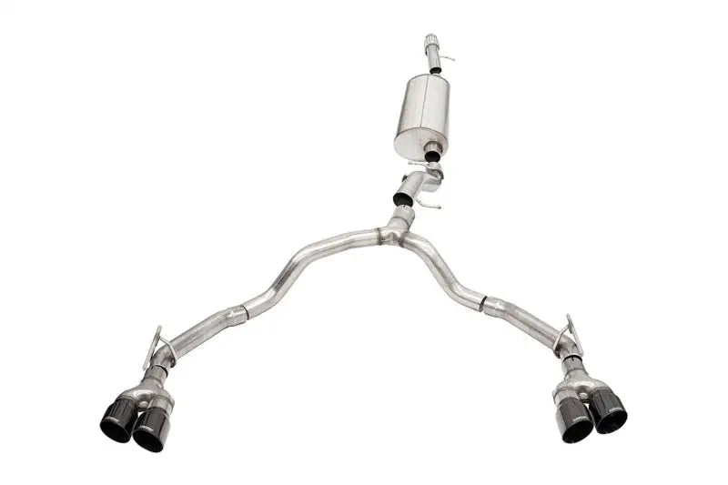 Corsa 21-22 Tahoe / GMC Yukon 4DR 6.2L 4WD Dual Rear 3in - 2.75in Sport Cat-Back DW 4in BLK Tips - Truck & Automotive