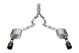 Stainless steel dual rear exit exhaust collection for Ford Mustang GT with cat-back exhaust