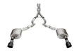 Corsa 24 Ford MustangGT Conv Xtreme Cat-Back Ex.Sys 3.0in Dual Rear Ex w/4.5in Blk PVD ProSeries Tip - Exhaust