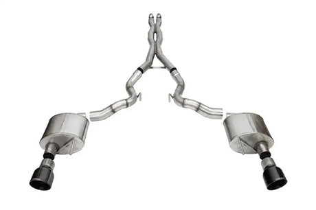 Corsa 24 Ford MustangGT Conv Xtreme Cat-Back Ex.Sys 3.0in Dual Rear Ex w/4.5in Blk PVD ProSeries Tip - Exhaust