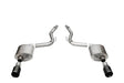 Corsa 24 Ford MustangGT Touring Axle-Back Ex.Sys 3.0in Dual Rear Exit w/4.5in Blk PVD StraightCutTip - Exhaust