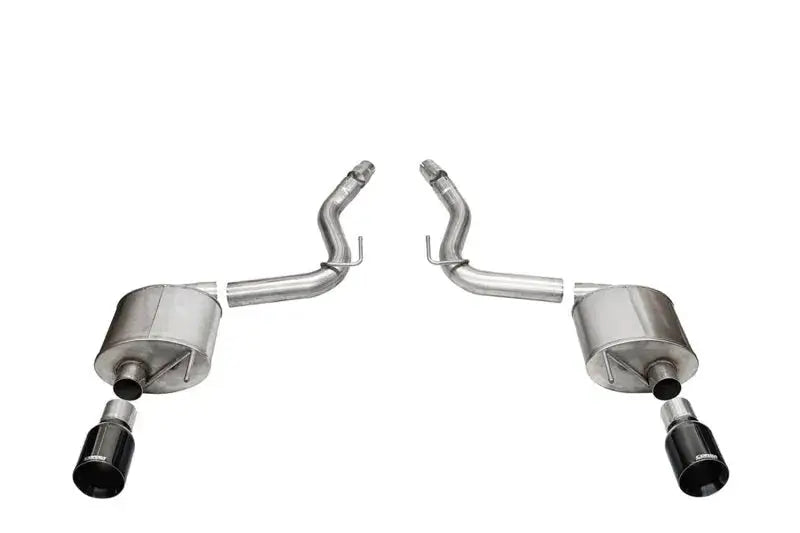 Corsa 24 Ford MustangGT Touring Axle-Back Ex.Sys 3.0in Dual Rear Exit w/4.5in Blk PVD StraightCutTip - Exhaust