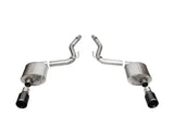 Corsa 24 Ford MustangGT Touring Axle-Back Ex.Sys 3.0in Dual Rear Exit w/4.5in Blk PVD StraightCutTip - Exhaust