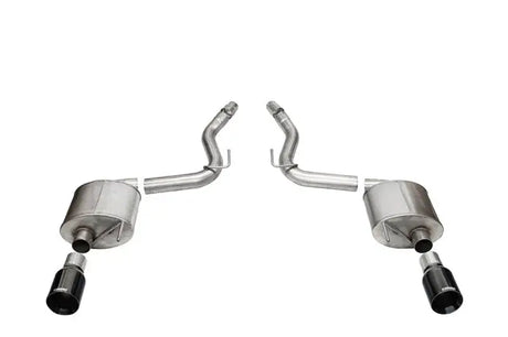 Corsa 24 Ford MustangGT Touring Axle-Back Ex.Sys 3.0in Dual Rear Exit w/4.5in Blk PVD StraightCutTip - Exhaust
