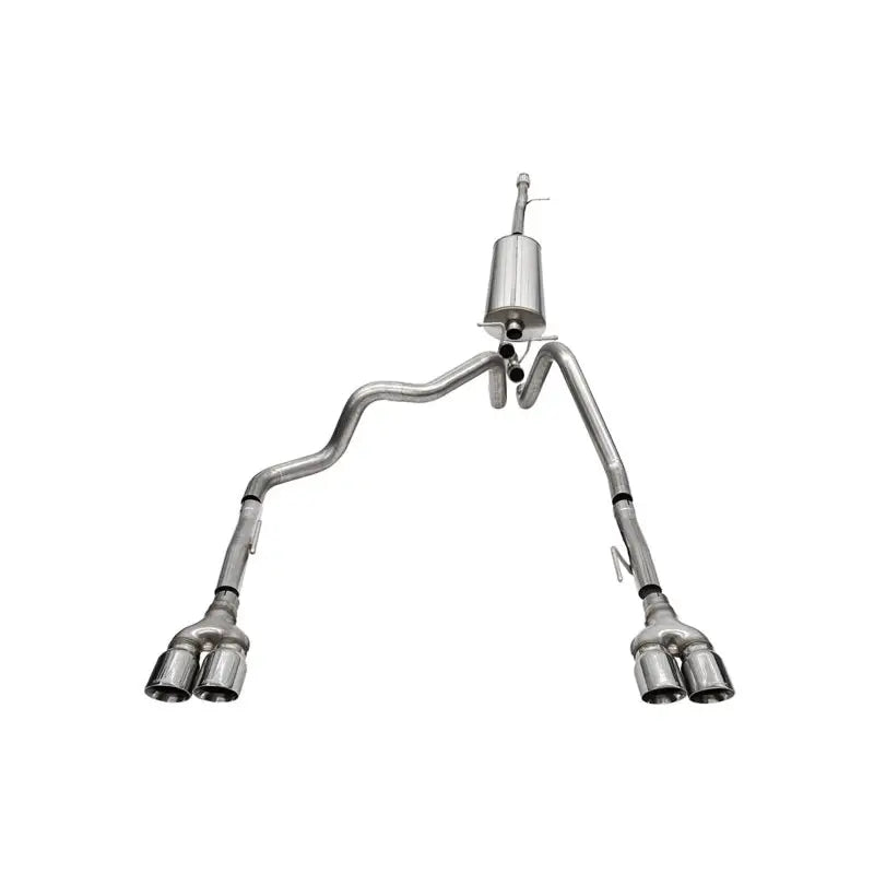 CORSA Performance 21200 Corsa 19-23 Chevrolet Silverado 1500 Cat-Back Dual Rear Exit with Twin 4in Polished Pro-Series Tips