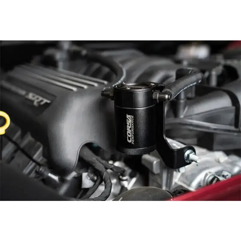 Corsa Performance Aluminum Oil Catch Can w/ Bracket - HEMI 6.4L - Truck & Automotive