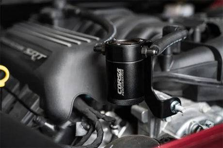 Corsa Performance Aluminum Oil Catch Can w/ Bracket - HEMI 6.4L - Truck & Automotive
