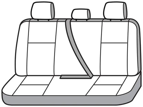 Covercraft 11-24 Dodge Ram Polycotton SeatSaver Custom Second Row Seat Covers - Charcoal - Seats