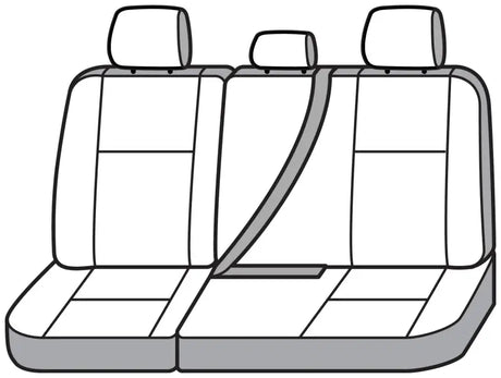 Covercraft 19-22 Ford F150 Polycotton SeatSaver Custom Second Row Seat Covers - Charcoal - Seats