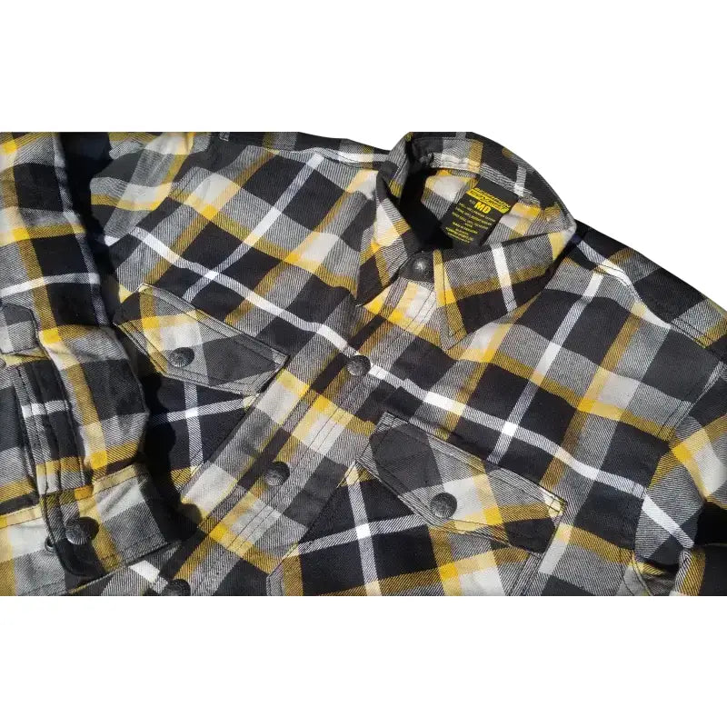 Covert Flannel White/Yellow Lg 