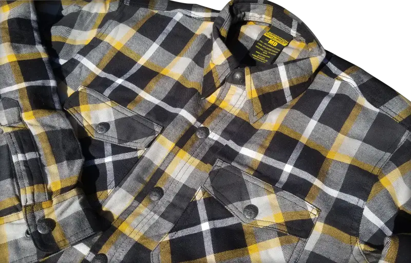Covert Flannel White/Yellow Lg 