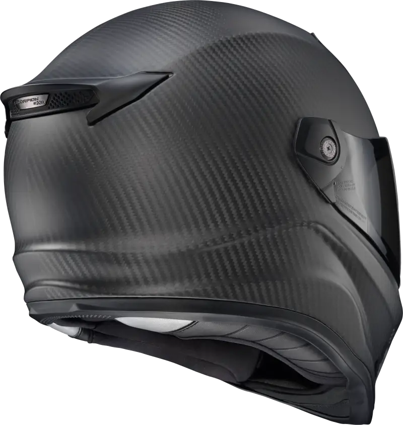 Covert FX Carbon full face helmet with matte black finish, face shield and cheek pads