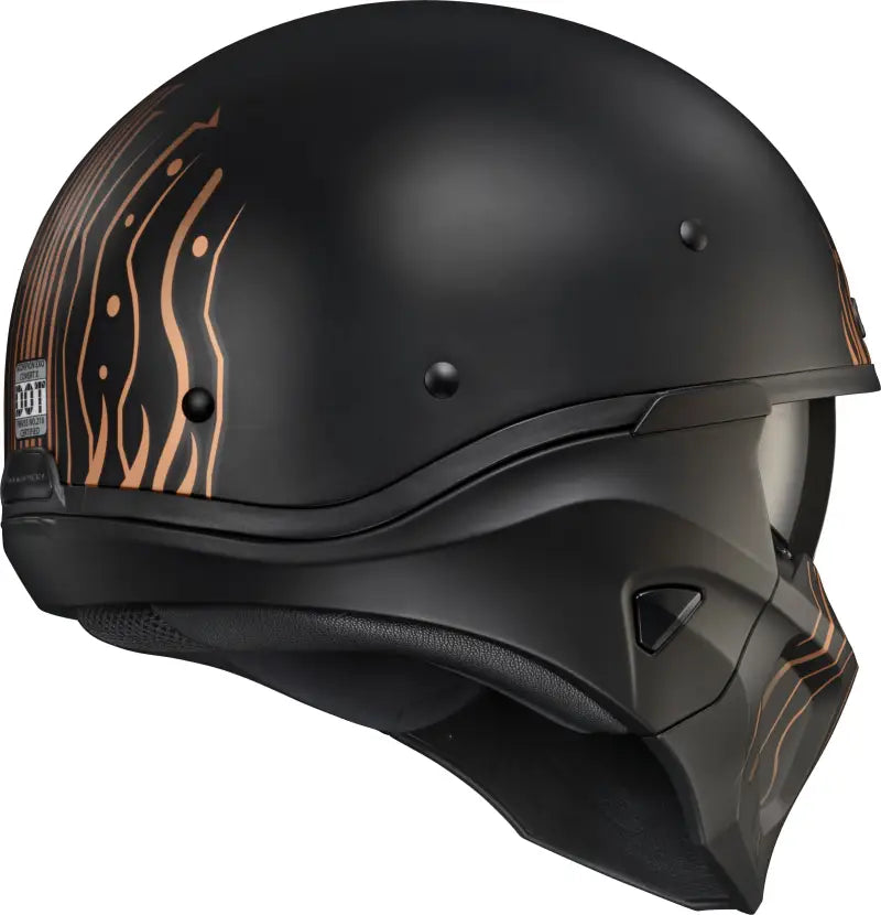 Covert X Open Face Helmet Tribe Matte Black/Copper Sm - SCORPION EXO