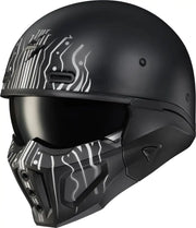 Covert X Open Face Helmet Tribe Matte Black/White Md - SCORPION EXO
