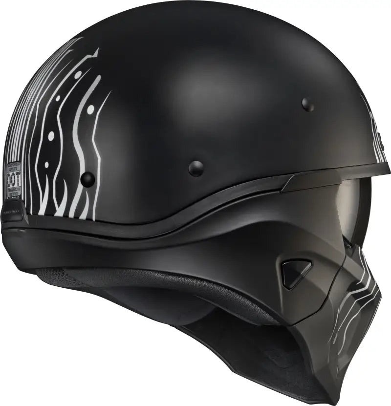 Covert X Open Face Helmet Tribe Matte Black/White 2x - SCORPION EXO