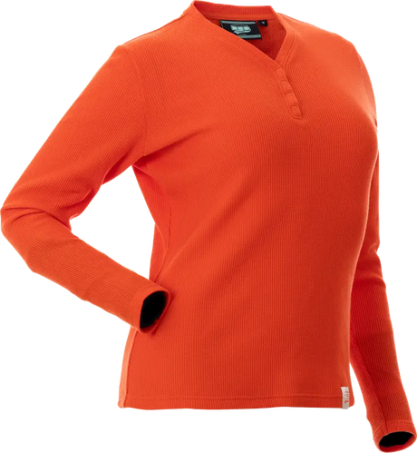 Cozy Waffle Shirt Poppy Sm