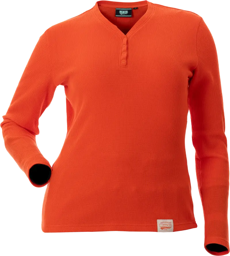 Cozy Waffle Shirt Poppy Sm