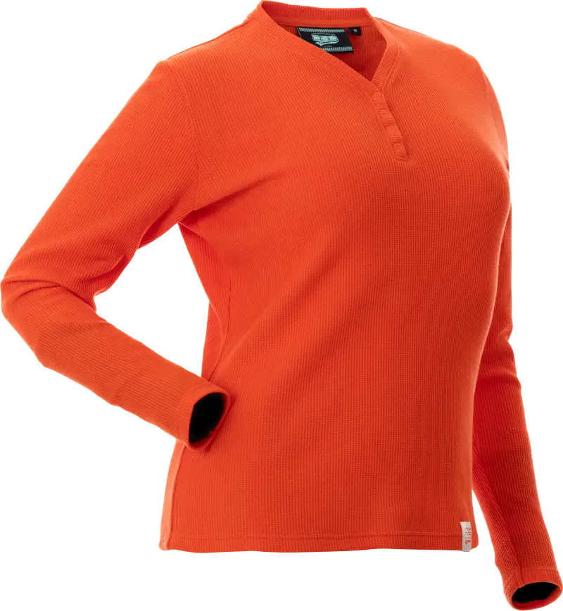 Cozy Waffle Shirt Poppy Xl