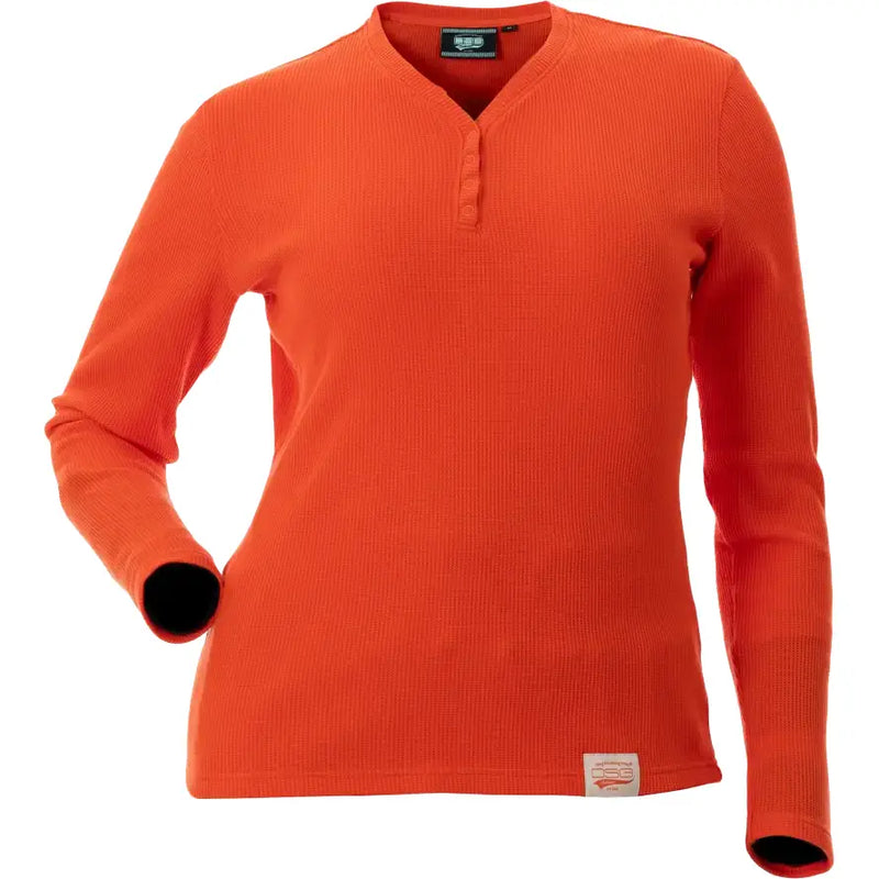 Cozy Waffle Shirt Poppy Xs