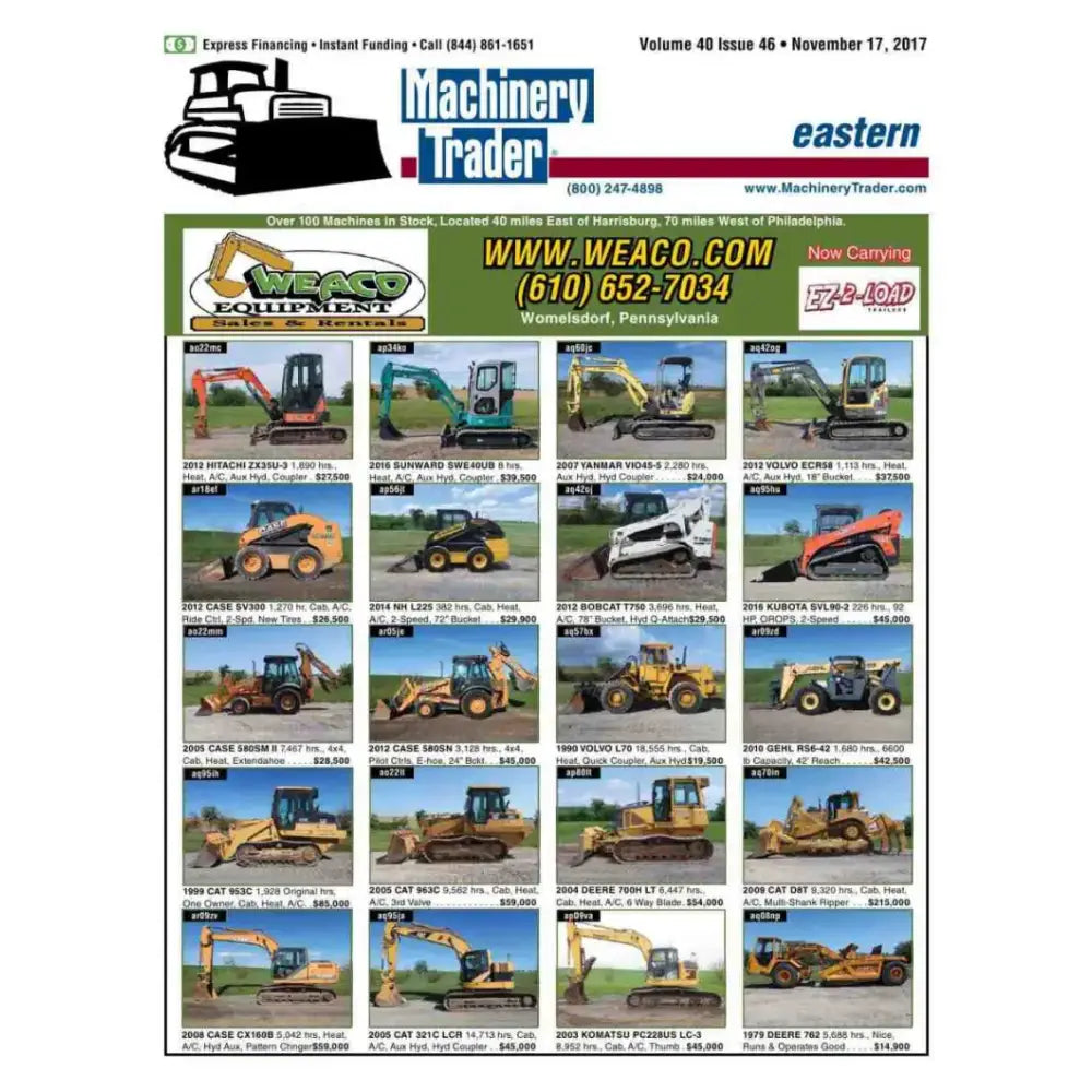 Machinery Trader magazine cover featuring Cali Raised Ford Ranger ditch mounts for 2019+