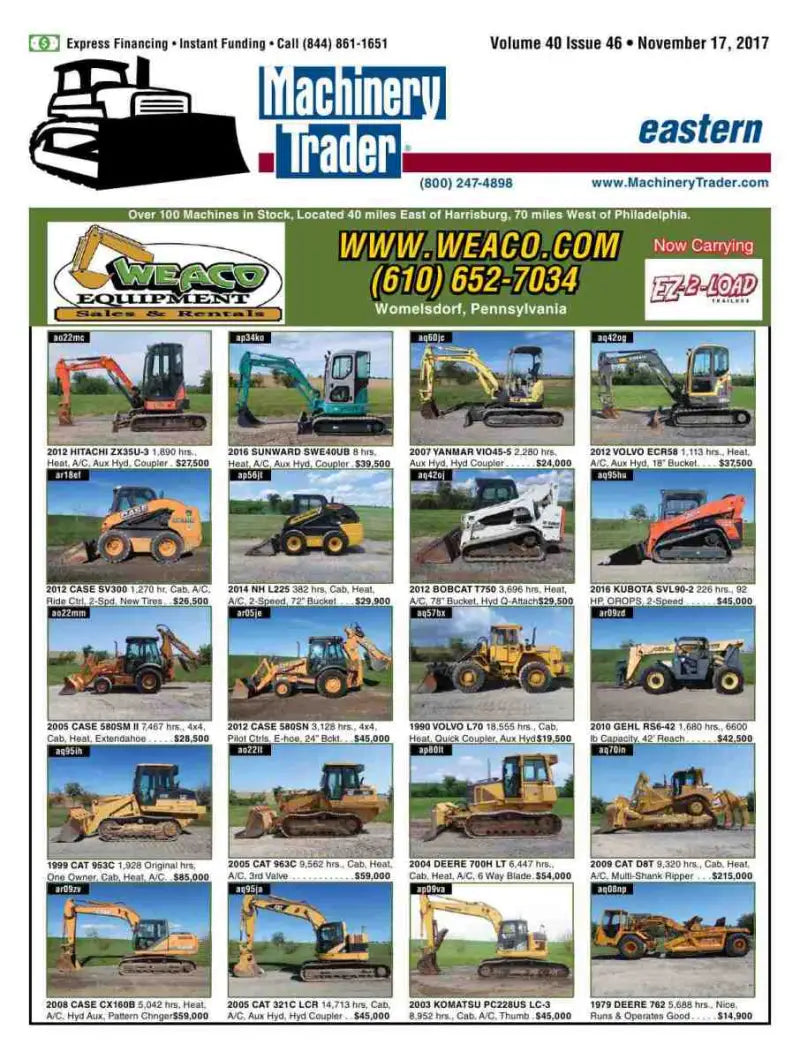 Machinery Trader magazine cover featuring Cali Raised Ford Ranger ditch mounts for 2019+