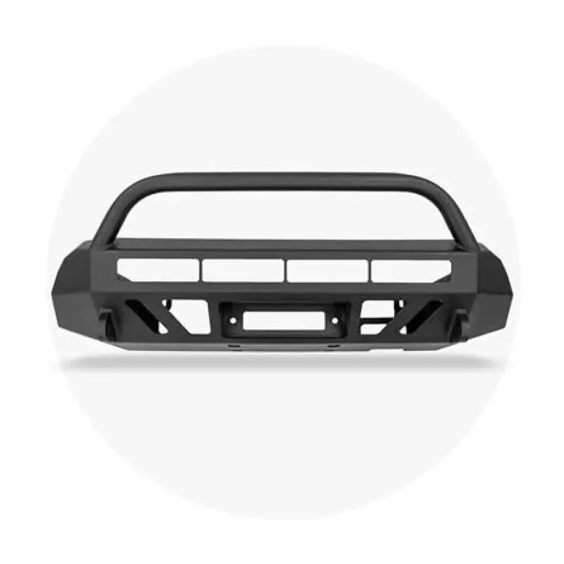 Black steel truck bumper from CR3210 Cali Raised for 2016+ Tacoma Stealth Bumper