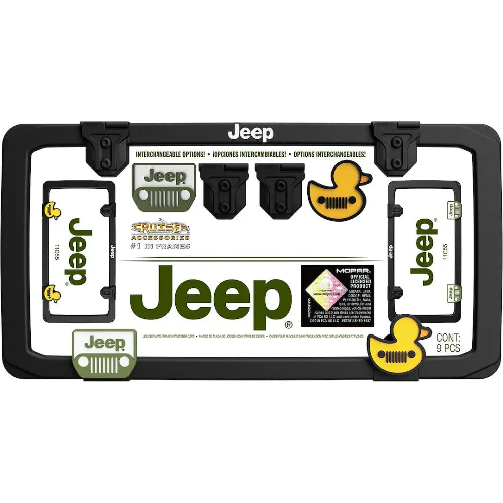 Cruiser No Supplier Warranty License Plate Frame 11055 - Black Jeep