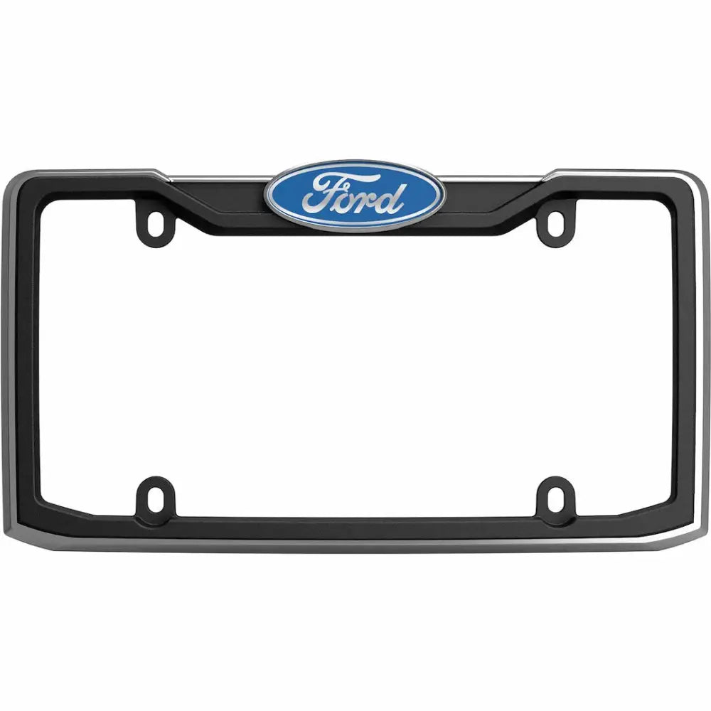 Cruiser Limited Lifetime Warranty License Plate Frame 12053 - Black Chrome Ford