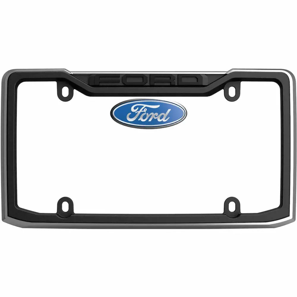 Cruiser Limited Lifetime Warranty License Plate Frame 12053 - Black Chrome Ford