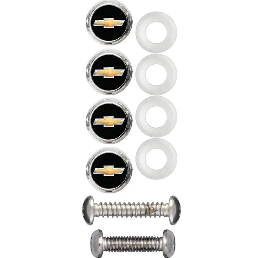 Cruiser Sleek Chevrolet Design License Plate Bolt Cover 82801 - Fastener Cap Kit