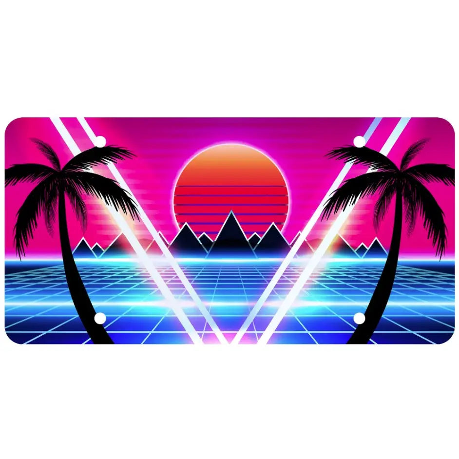 Cruiser Anti-Rust Anti-Bend And Anti-Break License Plate 70209 - Novelty Synthwave