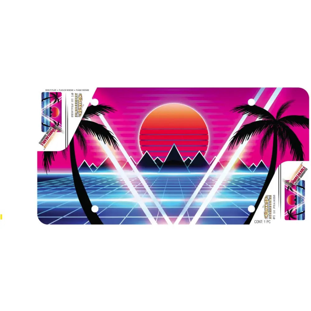 Cruiser Anti-Rust Anti-Bend And Anti-Break License Plate 70209 - Novelty Synthwave