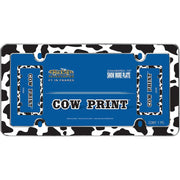 Cruiser Cow Print Design License Plate Frame 23430 - Black White