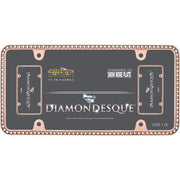 Cruiser Easy To Install License Plate Frame 18000 - Gold Clear Diamond Rose