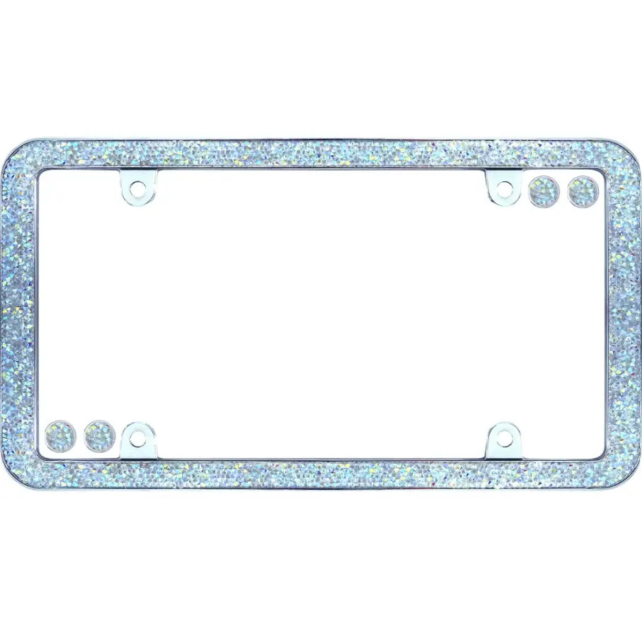 Cruiser Limited Lifetime Warranty License Plate Frame 16632 - Chrome Shattered Iridescent Fast