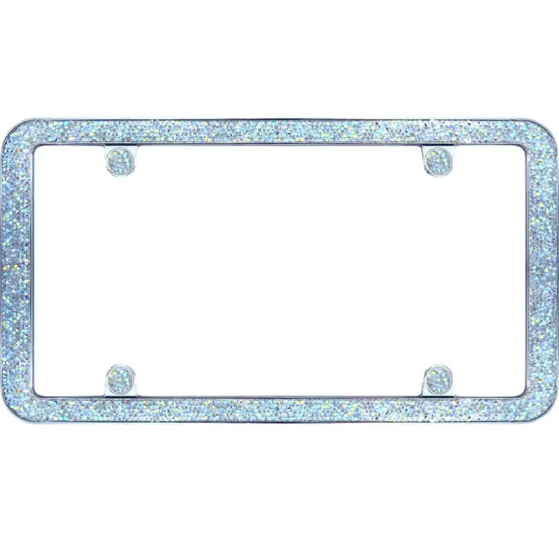 Cruiser Limited Lifetime Warranty License Plate Frame 16632 - Chrome Shattered Iridescent Fast