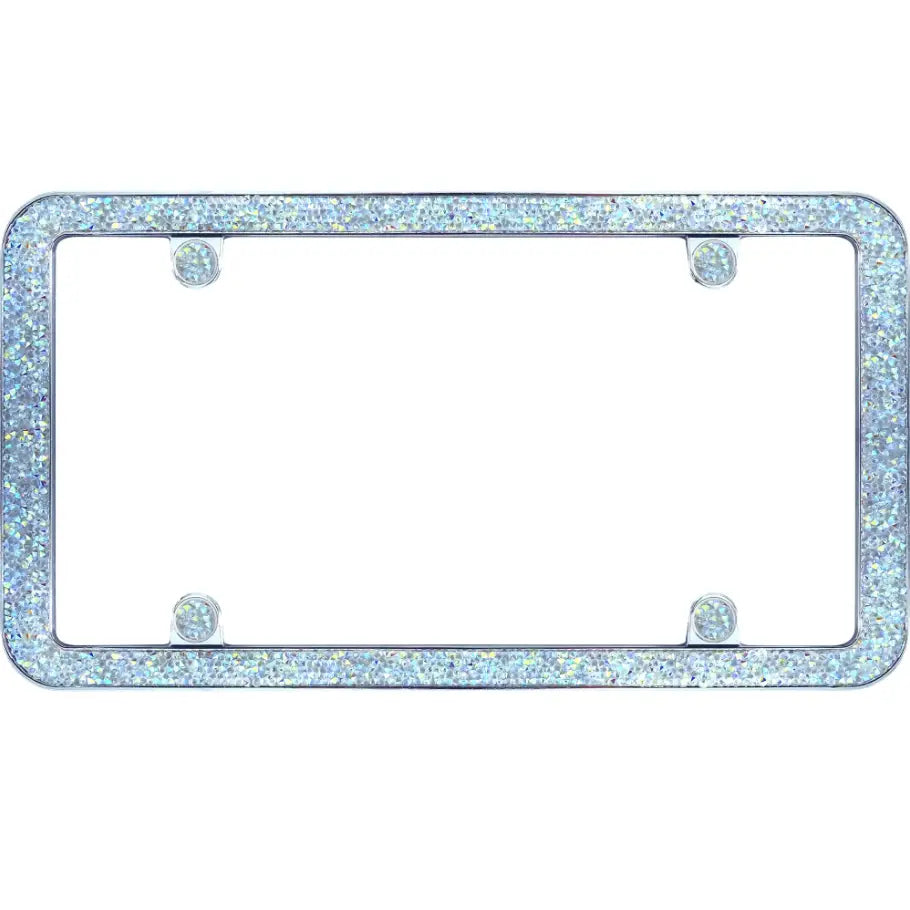 Cruiser Limited Lifetime Warranty License Plate Frame 16632 - Chrome Shattered Iridescent Fast