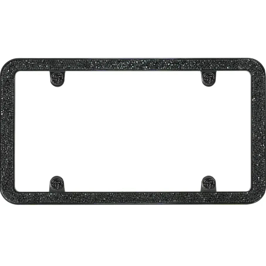 Cruiser Limited Lifetime Warranty License Plate Frame 16650 - Black Shattered Fastener Caps