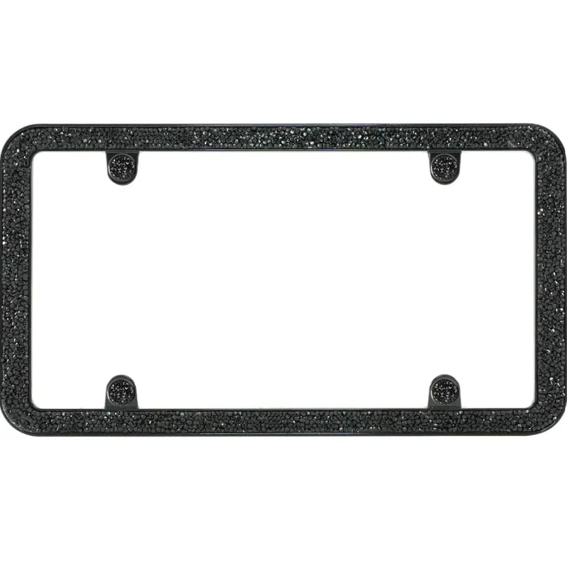 Cruiser Limited Lifetime Warranty License Plate Frame 16650 - Black Shattered Fastener Caps