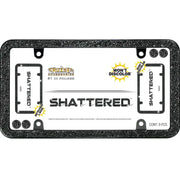 Cruiser Limited Lifetime Warranty License Plate Frame 16650 - Black Shattered Fastener Caps
