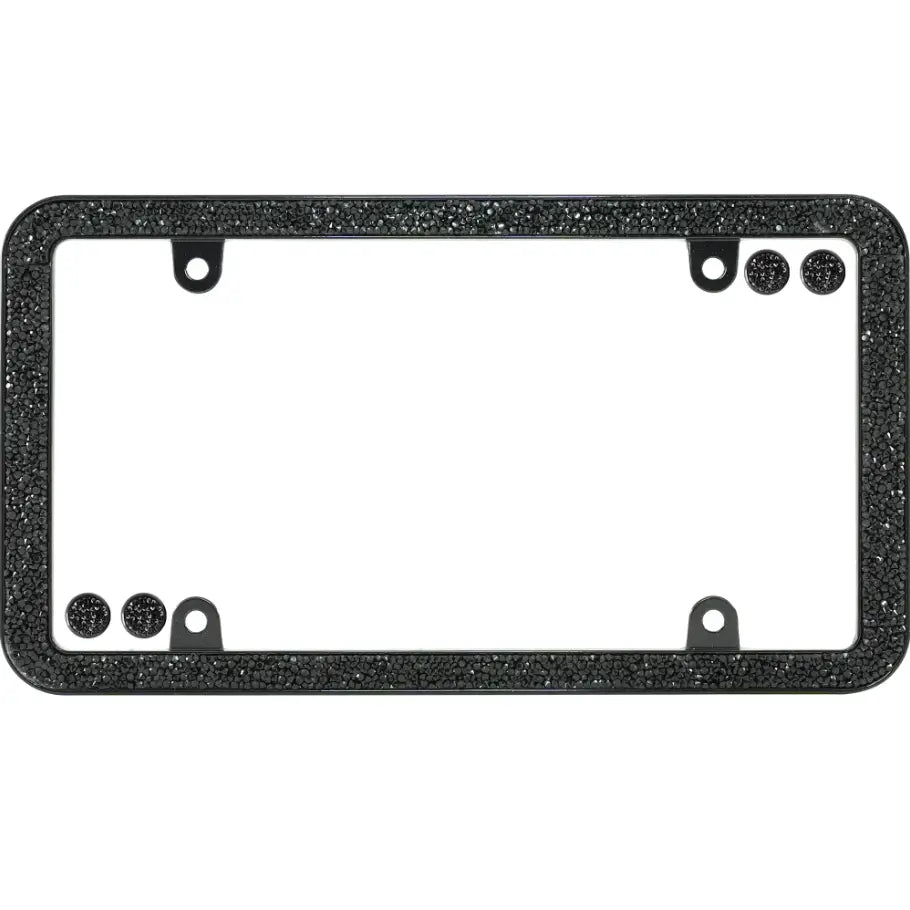 Cruiser Limited Lifetime Warranty License Plate Frame 16650 - Black Shattered Fastener Caps