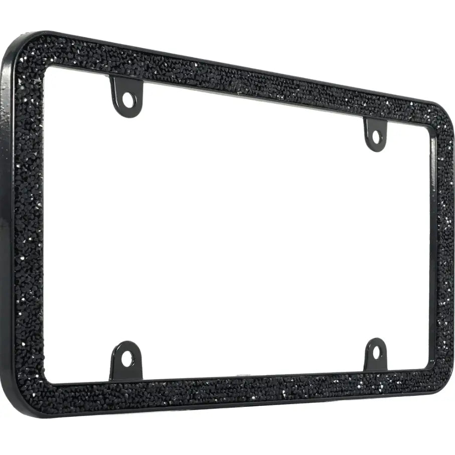 Cruiser Limited Lifetime Warranty License Plate Frame 16650 - Black Shattered Fastener Caps
