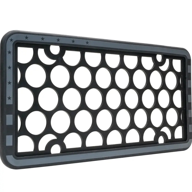 Cruiser Limited Lifetime Warranty License Plate Frame 34004 - Black Gray Silicone Flag