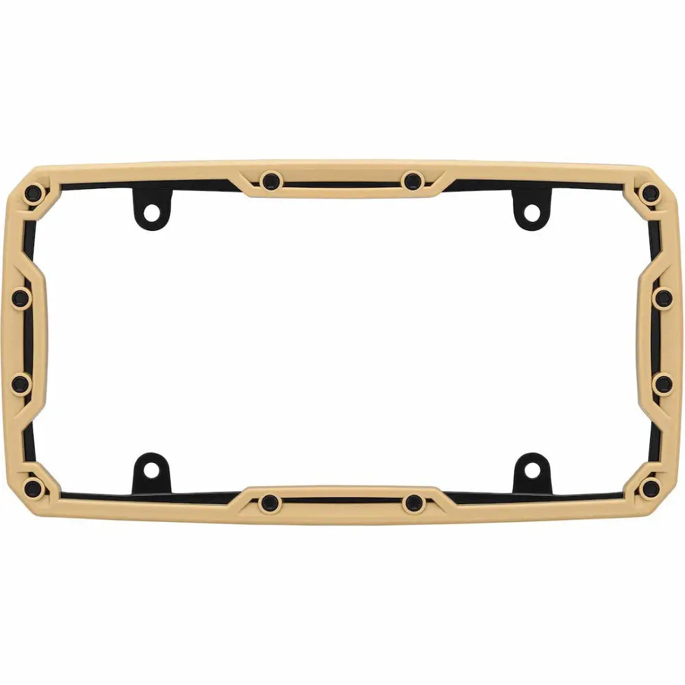 Cruiser Limited Lifetime Warranty License Plate Frame 58651 - Tan Beadlock